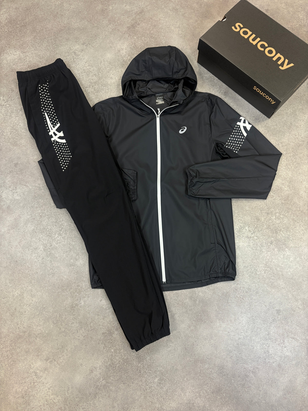 Asics “Black / White” Icon Tracksuit